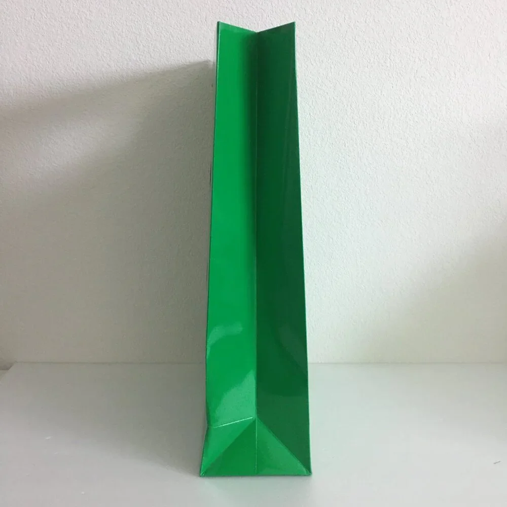 Bottega Veneta Green Logo Shopping Paper Bag – 100% Authentic